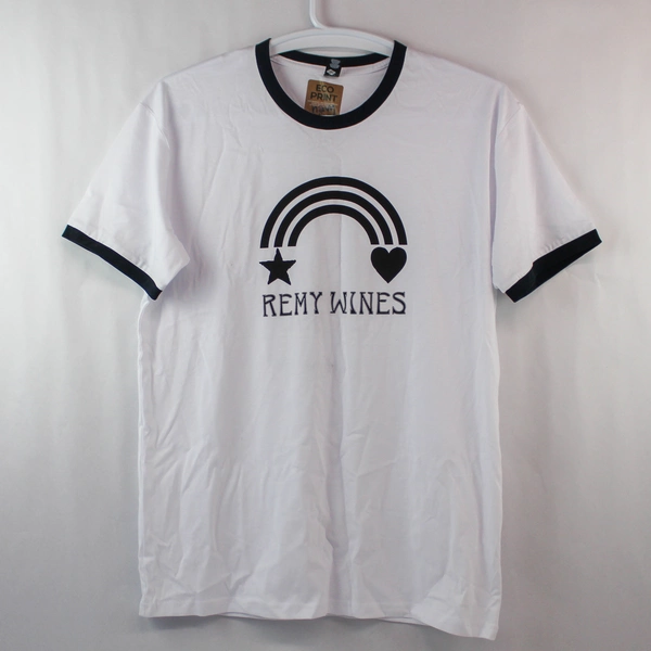 AS Colour Ringer Eco Print T-Shirt Remy Wines Men's Large White Short Sleeve