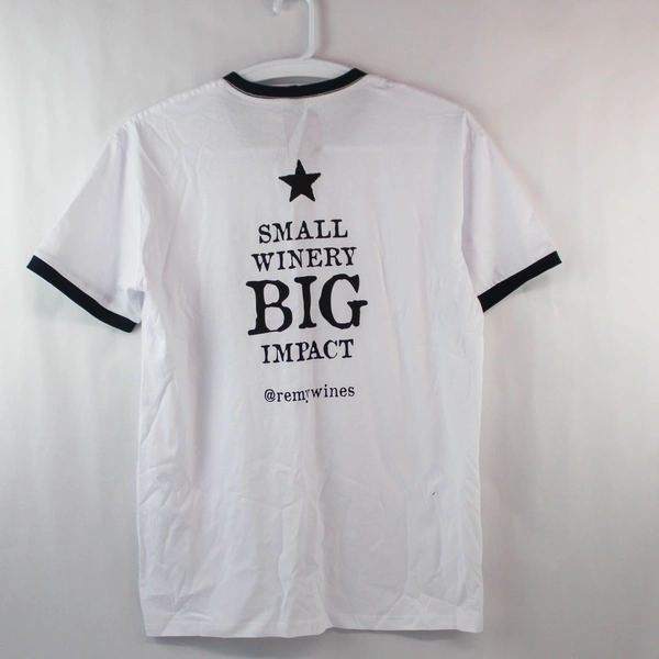 AS Colour Ringer Eco Print T-Shirt Remy Wines Men's Large White Short Sleeve