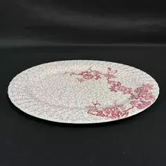 1979 Johnson Brothers Red Lotus Ironstone Platter 13.75" Very Good Condition