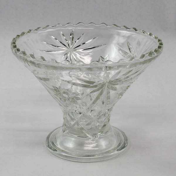 Vintage Anchor Hocking Prescut Punch Bowl Stand 8.5" Diameter Clear Glass