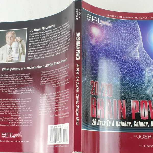20/20 Brain Power by Joshua Reynolds Calm Sharp Mind 2005 Paperback