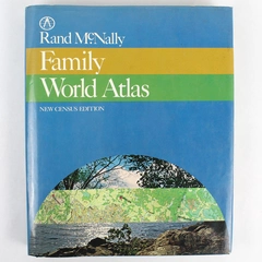 Rand McNally Family World Atlas New Census Edition 1981 Hardcover Dust Jacket