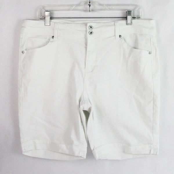 Style & Co. White Cotton Blend Shorts Women's Size 14