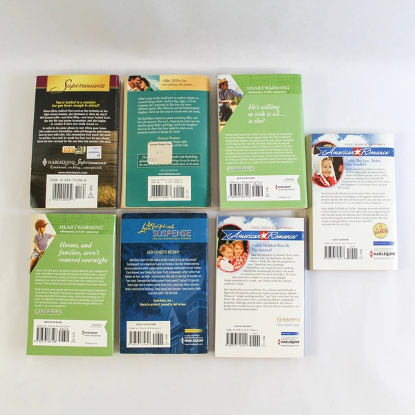 Lot of 7 Harlequin Romance Books Love & Suspense Pre-Owned Paperback
