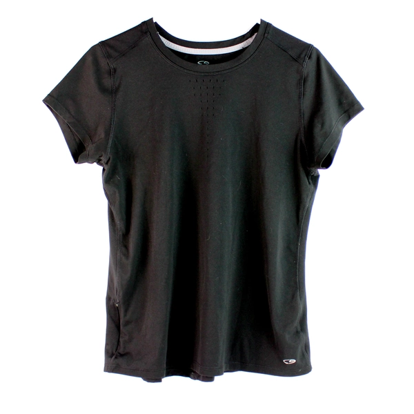 C9 by Champion Duo Dry Black Activewear T-Shirt Shirt Women's Size Large