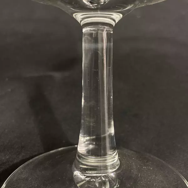 Set of 6 Etched Leaf Crystal Champagne Glasses Made In France 4.25 Inch