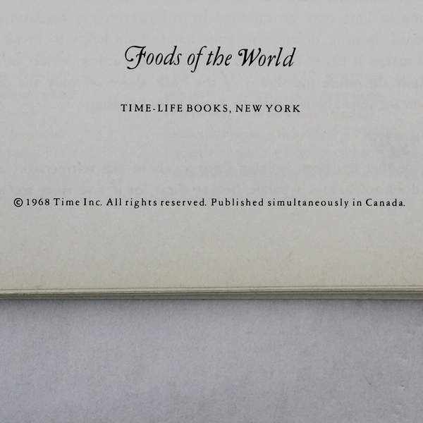 Recipes: Wines and Spirits Time-Life Foods of the World 1968 Spiral Book