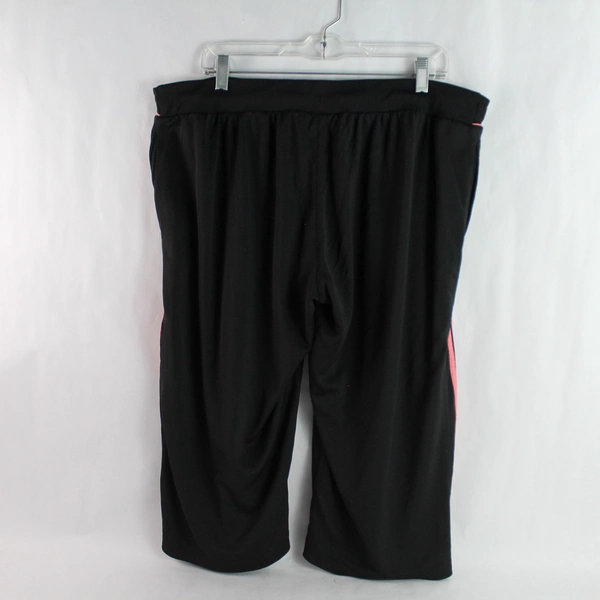 Adidas Black and Pink Activewear Drawstring Capris Pants Women's Size XL