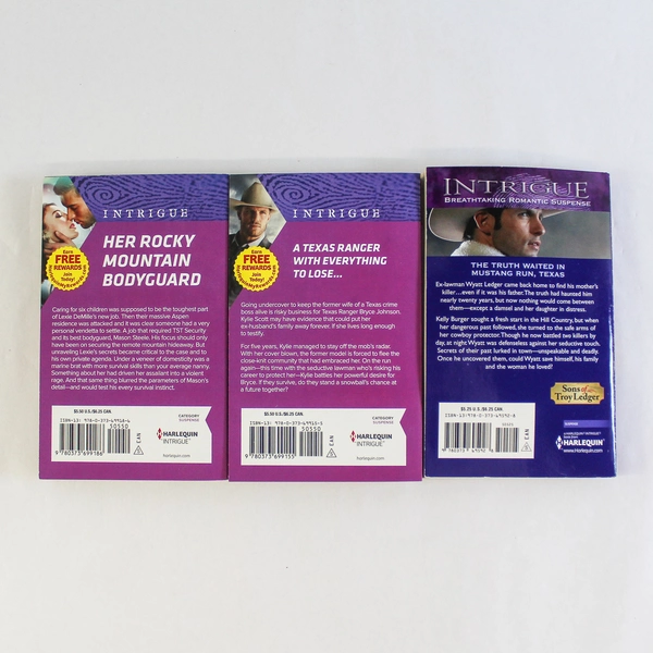 Lot of 3 Harlequin Intrigue Romance Suspense PB Novels Gunslinger Angi Morgan