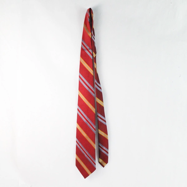 Vintage JC Penney Towncraft Plus Red Blue and Yellow Striped Men's Necktie 52.5"