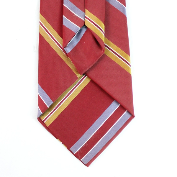 Vintage JC Penney Towncraft Plus Red Blue and Yellow Striped Men's Necktie 52.5"
