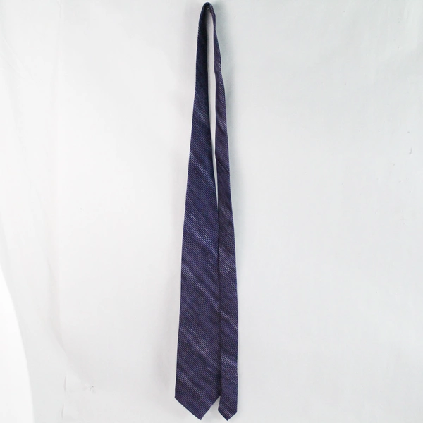 Alexander Lloyd Menswear Purple & Black Striped Men's Silk Necktie XL 62.5"
