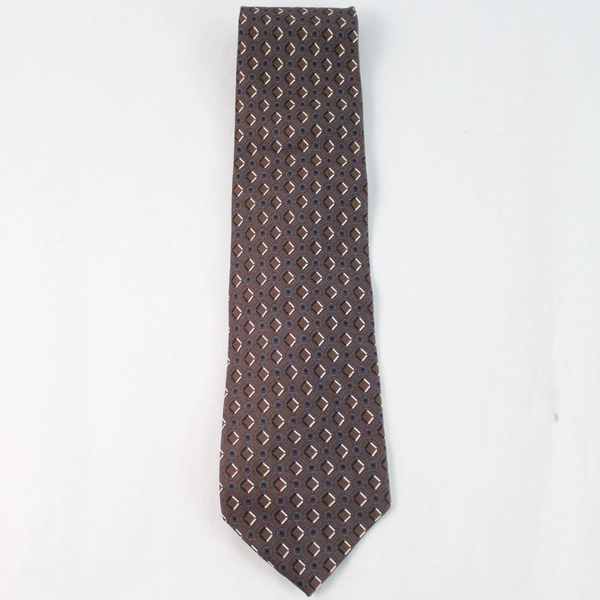 Stafford Executive Spotless Tie Brown & Blue Diamond Silk Necktie 56.75"