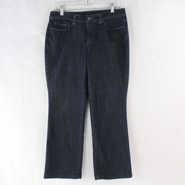 Christopher & Banks Women's Dark Wash Blue Mid Rise Jeans Size 4 Short