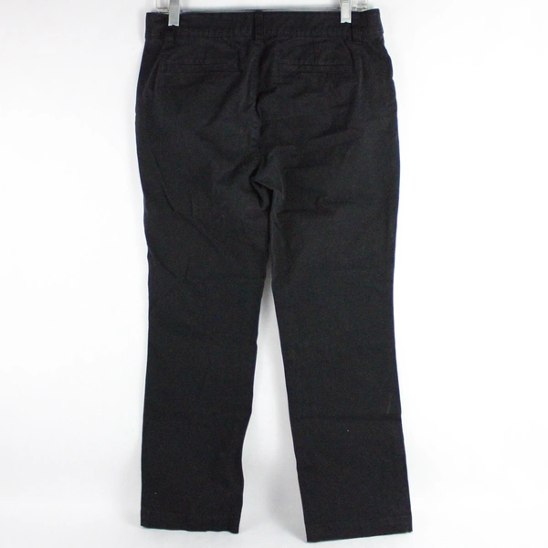 St John's Bay Women's Black Straight Leg Jean Slacks Dress Pants Size 8P