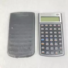 HP 10bII Financial Calculator Black With Case Works Needs Batteries