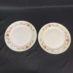 Lot of 2 Vintage 1930's Homer Laughlin White Dinner Plates HLC 2239