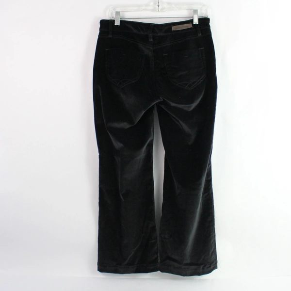 Christopher Blue Black Velvet Stretch Pants Slacks Women's Size 8 Cotton Blend