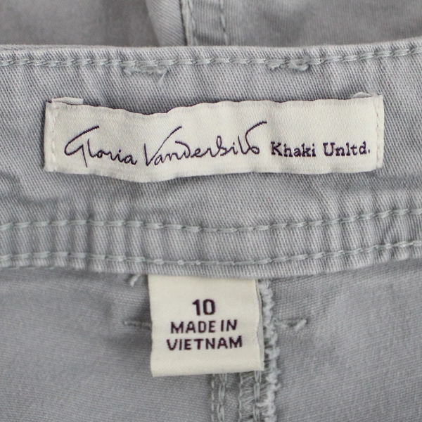 Gloria Vanderbilt Khaki United Gray Bermuda Shorts Women's Size 10 Pockets