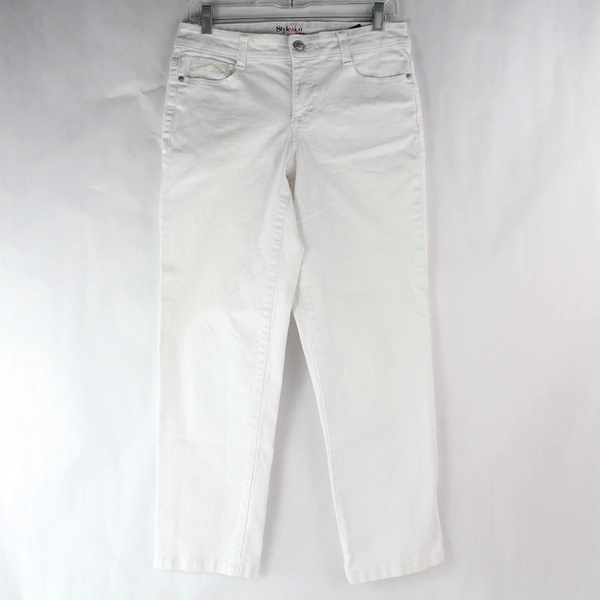 Style & Co Straight Leg White Jeans Women's Size 4