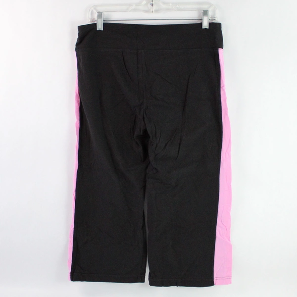 Jockey Pink & Black Activewear Yoga Capris Pants Women's Size Large