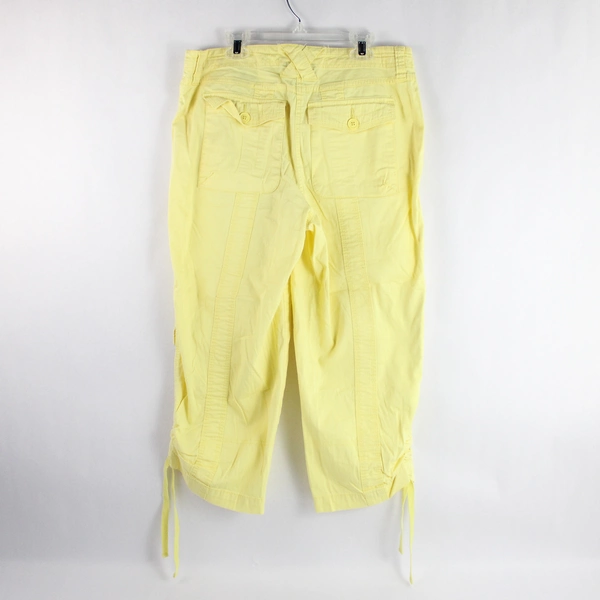 Style & Co Yellow Capri Cargo Style Pants Women's Size 8 Cotton Blend