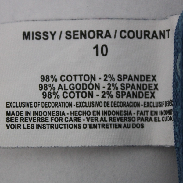 Gloria Vanderbilt Capri Pants Blue Cargo Style Cuffs Women's Size 10