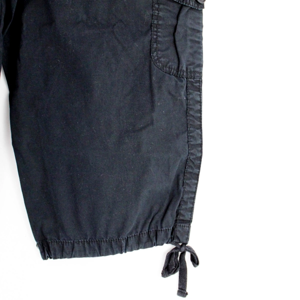 St. John's Bay Black Cotton Cargo Capri Pants Women's Size 14