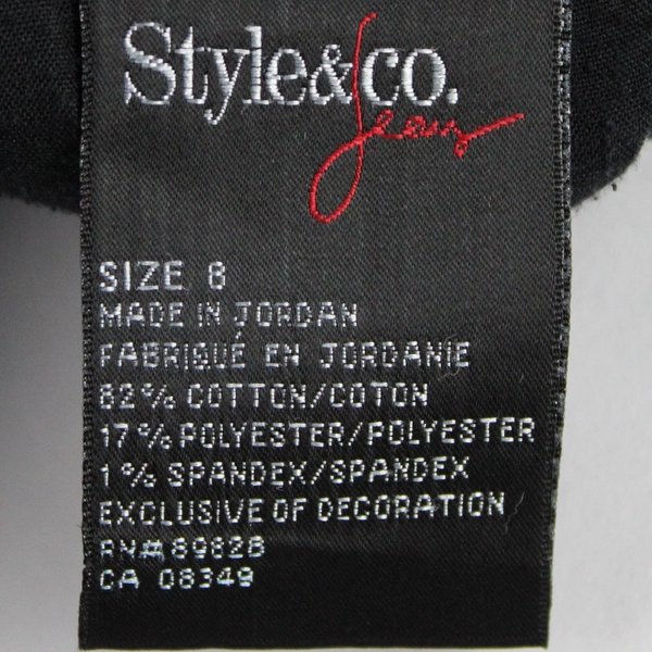 Style & Co Dark Wash Blue Denim Capri Pants Women's Size 8 Cuffs