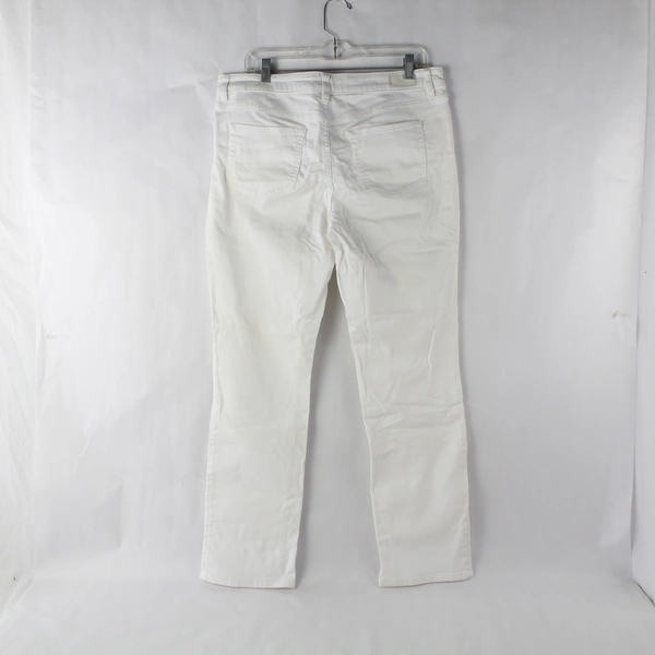Liz Claiborne Women's Classic Fit Straight Leg White Mid Rise Jeans Size 14