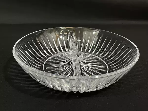 Princess House 8" Divided Relish Dish Highlights Pattern 1988-2006