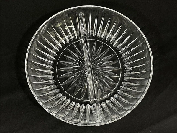 Princess House 8" Divided Relish Dish Highlights Pattern 1988-2006