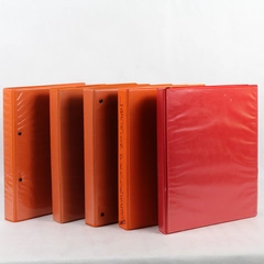 Lot of 5 Red and Orange 10.5" x 11.5" Binders