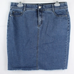 Charter Club Women's Blue Jean Stretchy Waistband Skirt Size Large 