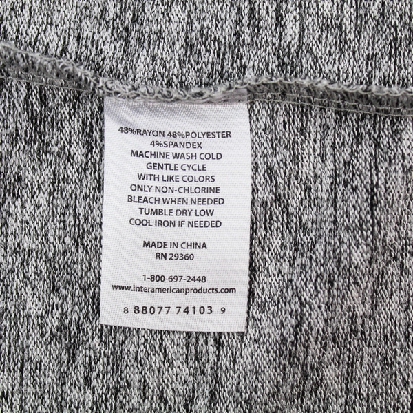 Dip Midi Dress XL Gray Heathered Casual Long Sleeve Round Neck Very Good