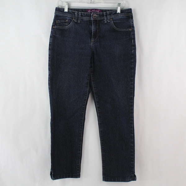 Gloria Vanderbilt Women's Dark Wash Mid Rise Straight Leg Jeans Size 8