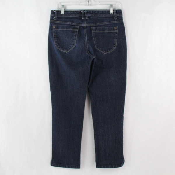 Gloria Vanderbilt Women's Dark Wash Mid Rise Straight Leg Jeans Size 8
