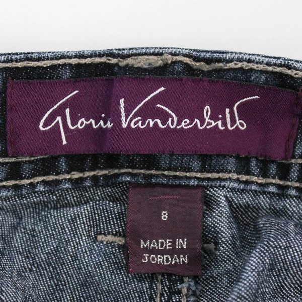 Gloria Vanderbilt Women's Dark Wash Mid Rise Straight Leg Jeans Size 8