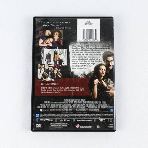 Twilight DVD 2009 Summit Entertainment Kristen Stewart Romantic Drama