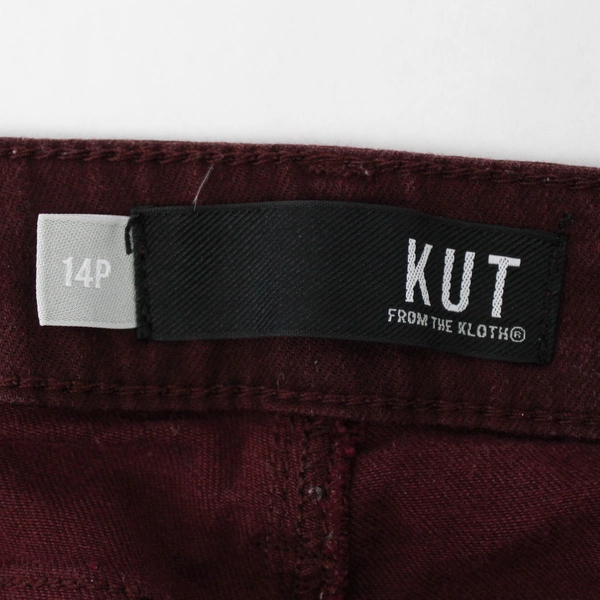 KUT from the Kloth Women's 14P Burgundy Skinny Jeans Donna Petite Ankle Skinny