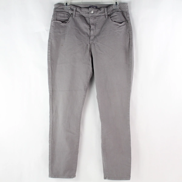 NYDJ Women's Gray Alina Skinny Ankle Fit Jeans Size 14