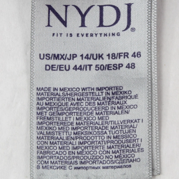 NYDJ Women's Gray Alina Skinny Ankle Fit Jeans Size 14