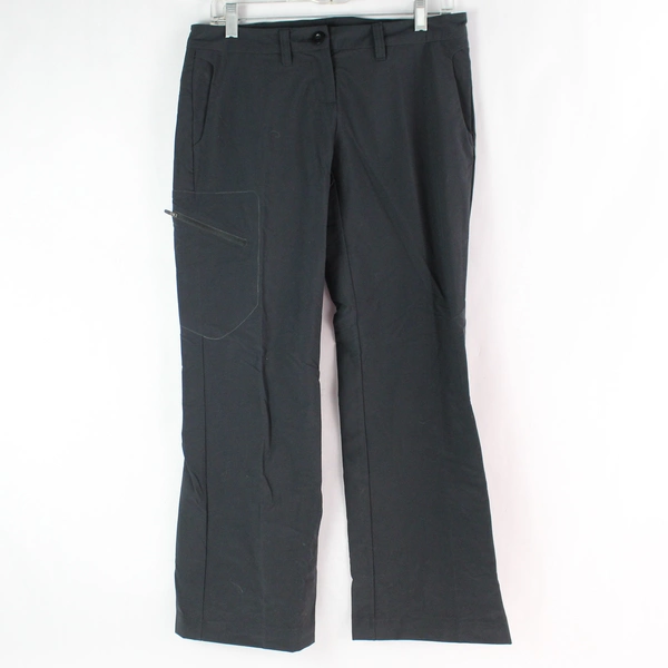 Exofficio Women's Black Hiking Rain Golf Pants Straight Leg Mid Rise Size 4