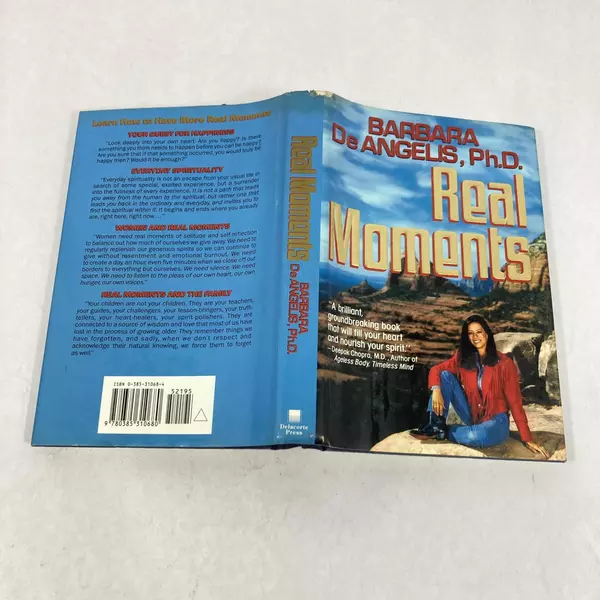 Real Moments by Barbara De Angelis 1994 Hardcover Book in Good Condition