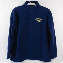 Big Ball Sports Michigan Fleece Pullover Men's Size 2XL Navy Blue Long Sleeves