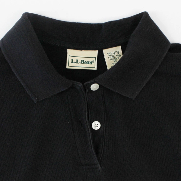 L.L. Bean Women's Shirt Black Collared Sleeveless Tank Top Size Medium