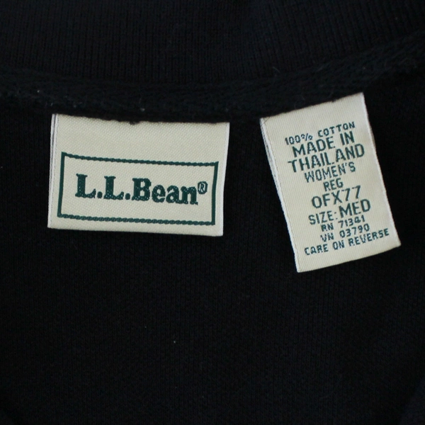 L.L. Bean Women's Shirt Black Collared Sleeveless Tank Top Size Medium