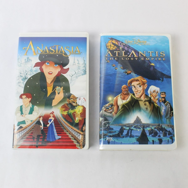 Lot Of 2 Animated VHS Kids Movies Atlantis The Lost Empire And Anastasia