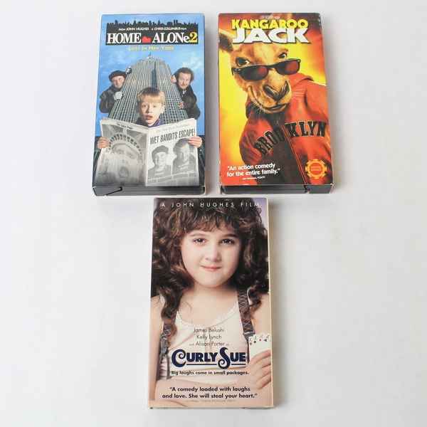 Lot Of 3 Family Comedies VHS Movies Kangaroo Jack Curly Sue Home Alone 2