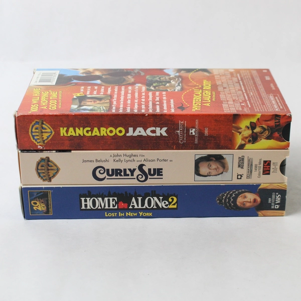 Lot Of 3 Family Comedies VHS Movies Kangaroo Jack Curly Sue Home Alone 2